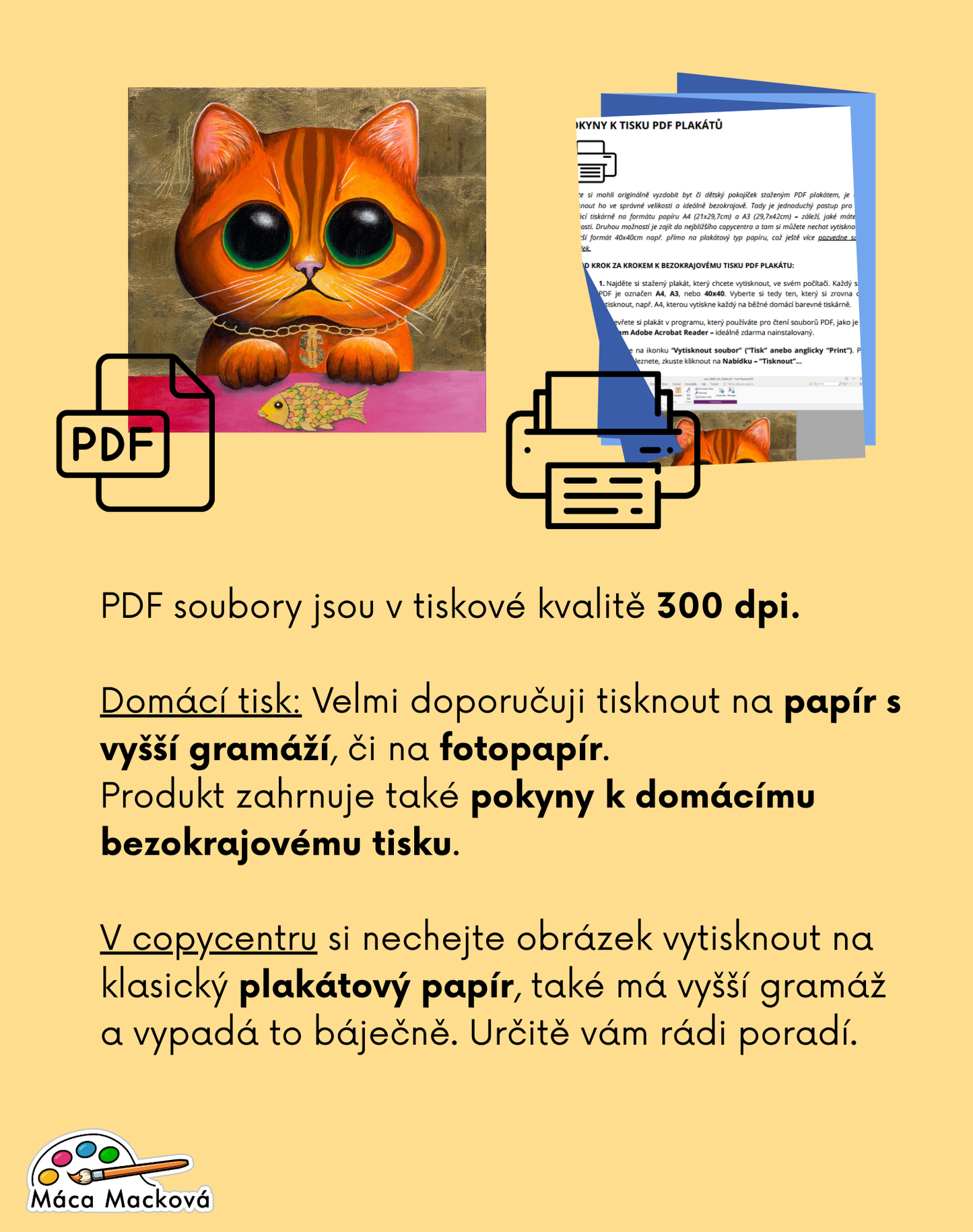 "The Rich Cat" - originální plakát PDF k tisku - 3 velikosti