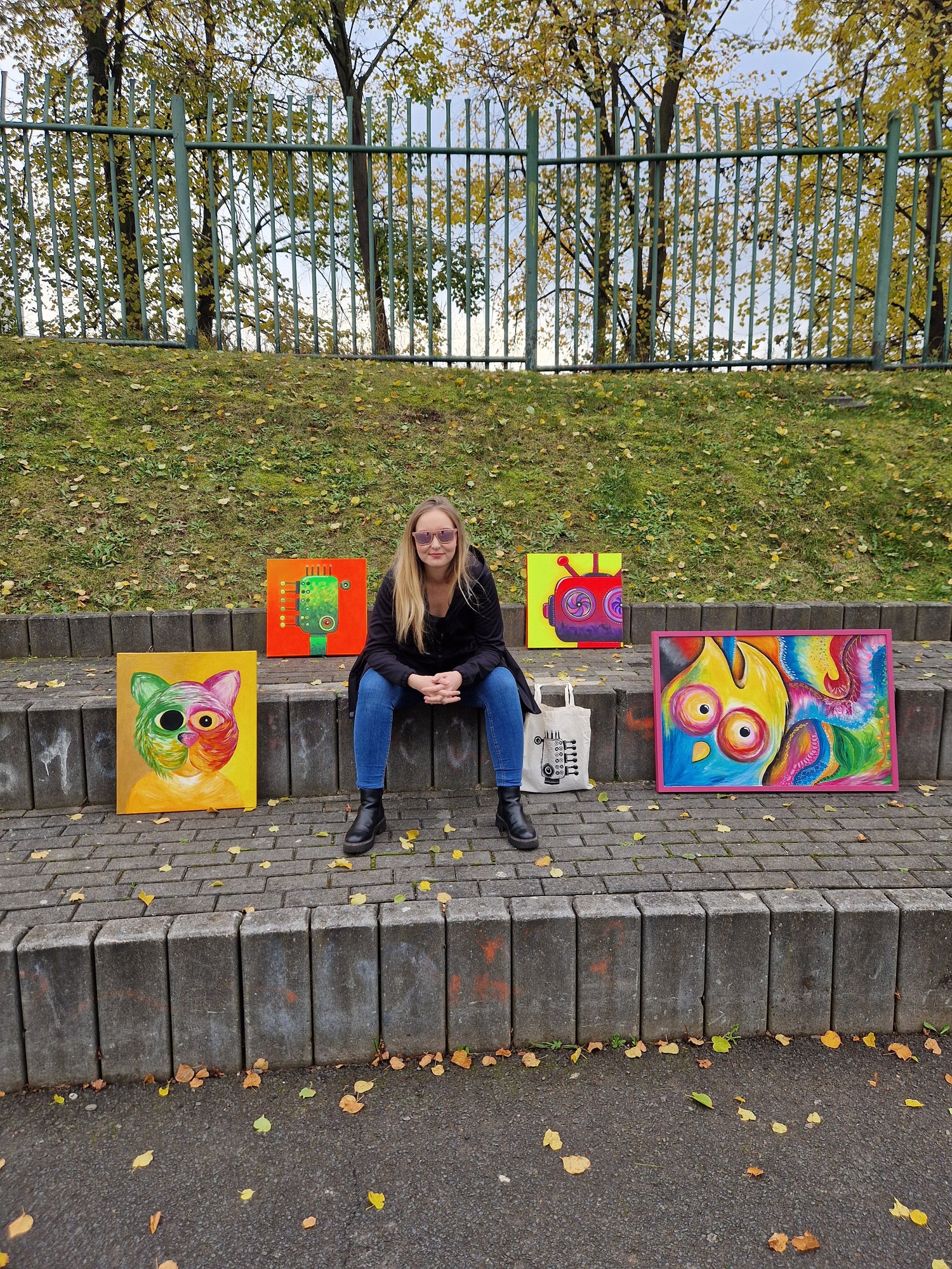 originální obrazy malované akrylovými barvami