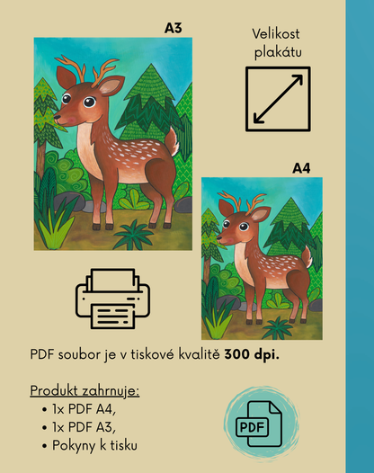 "Koloušek Ota" - dětský plakát PDF k tisku A4, A3