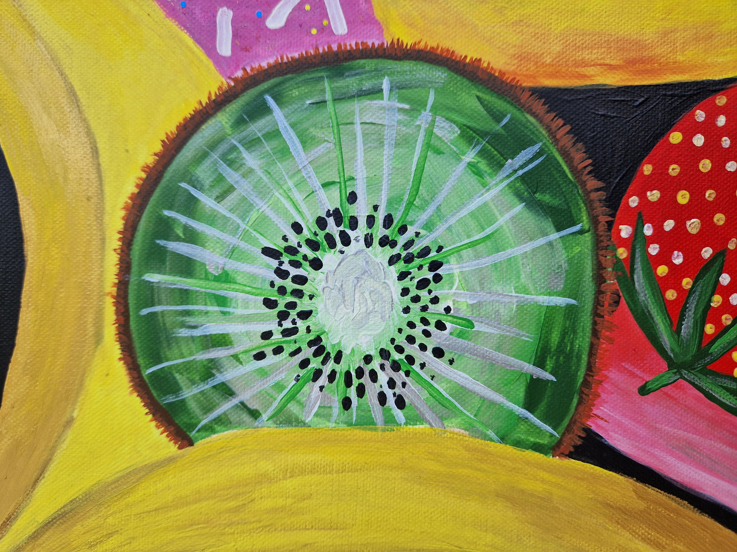 ručně malovaný obraz - detail ovoce