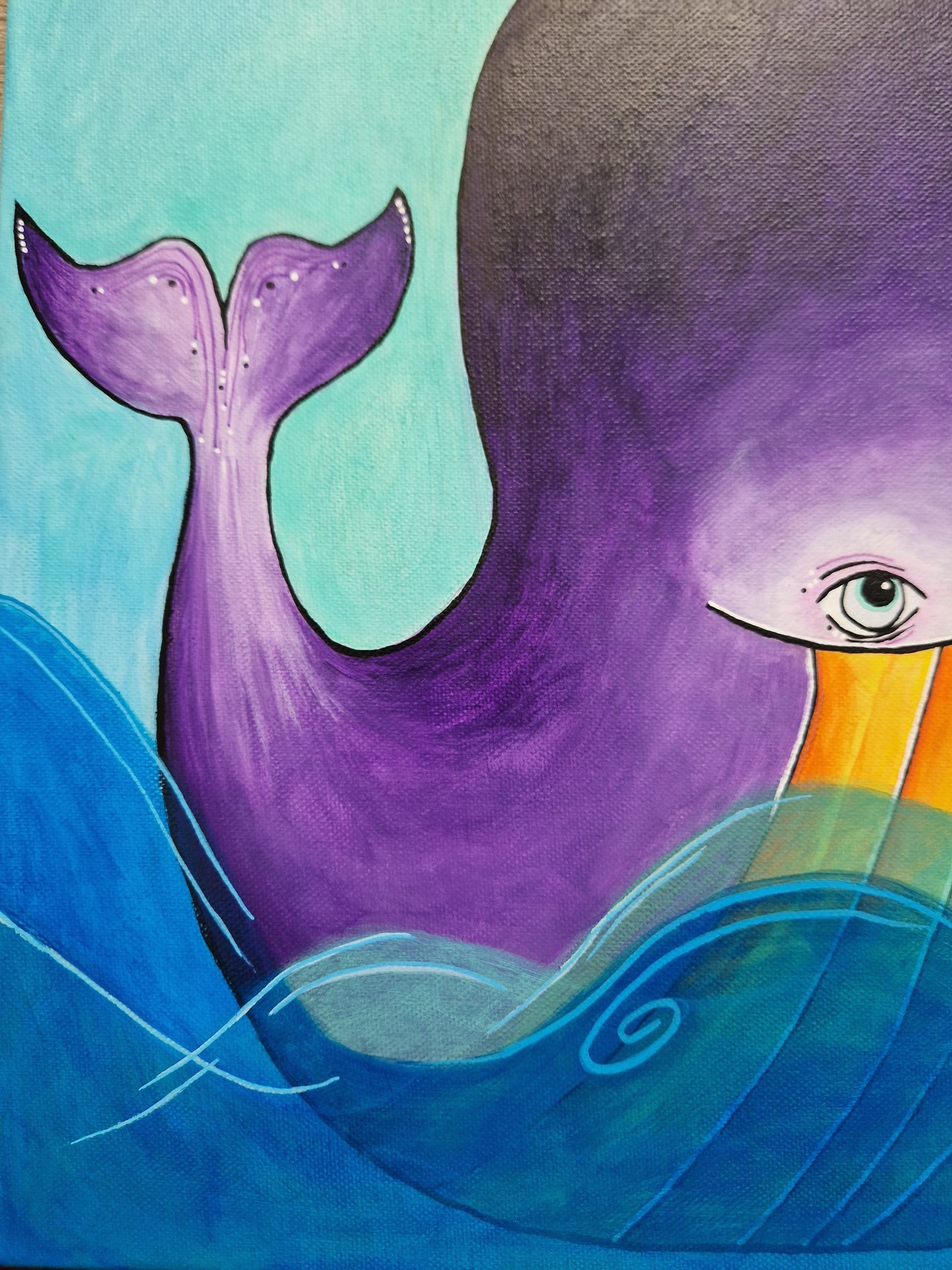 Velryba - 40x40cm
