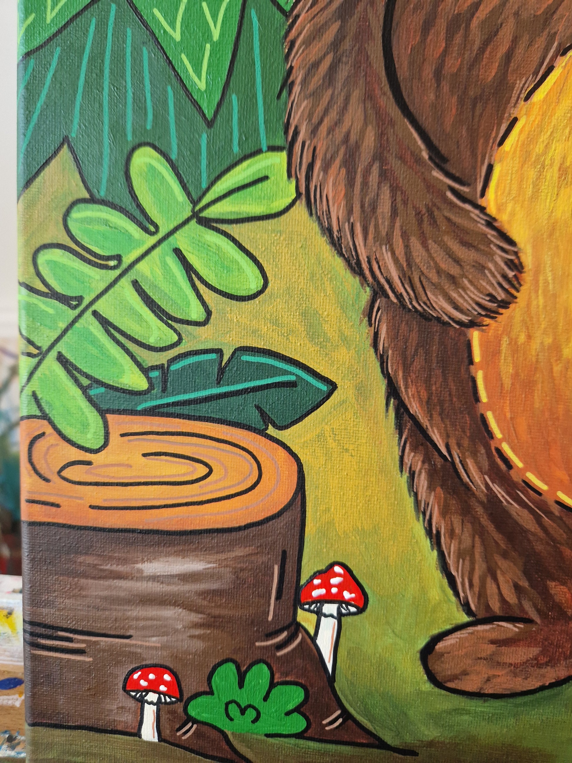 detail malby medvídka Edy