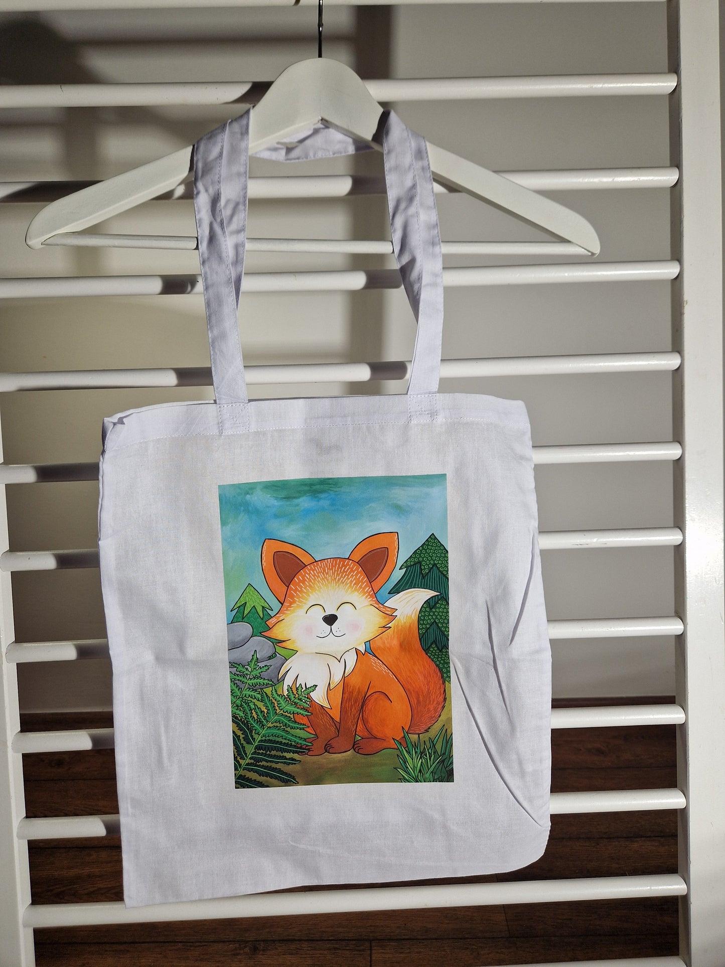 Bílá plátěnka "Liška Kája"