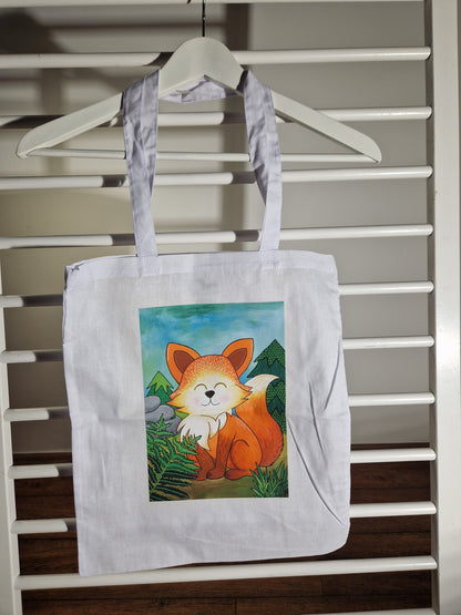 Bílá plátěnka "Liška Kája"