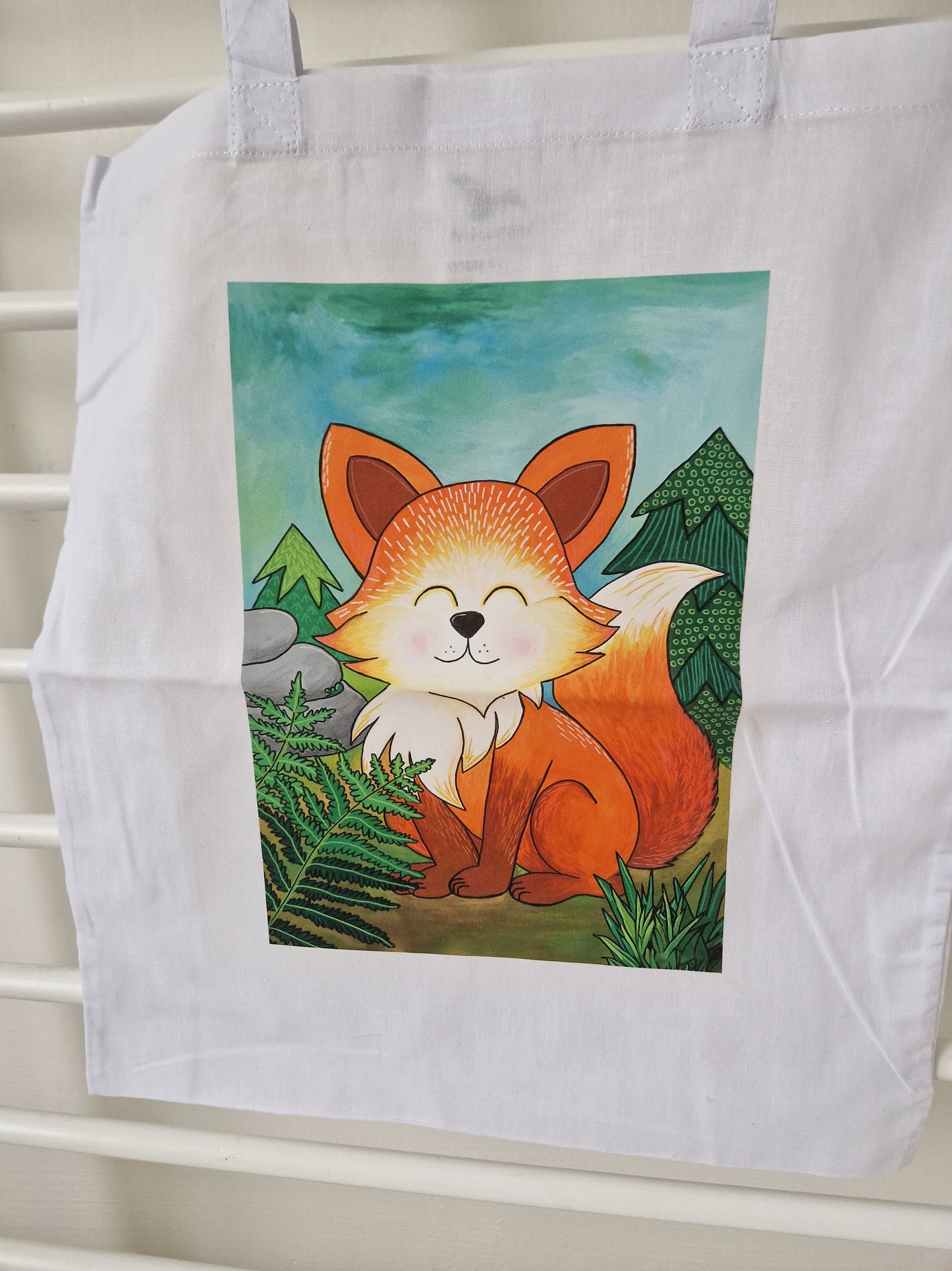 Bílá plátěnka "Liška Kája"
