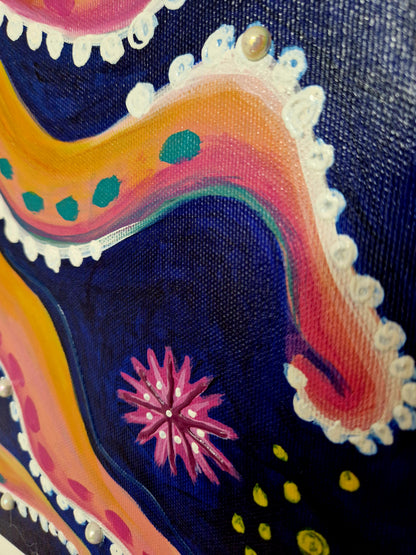 detail chobotnice - originální obraz