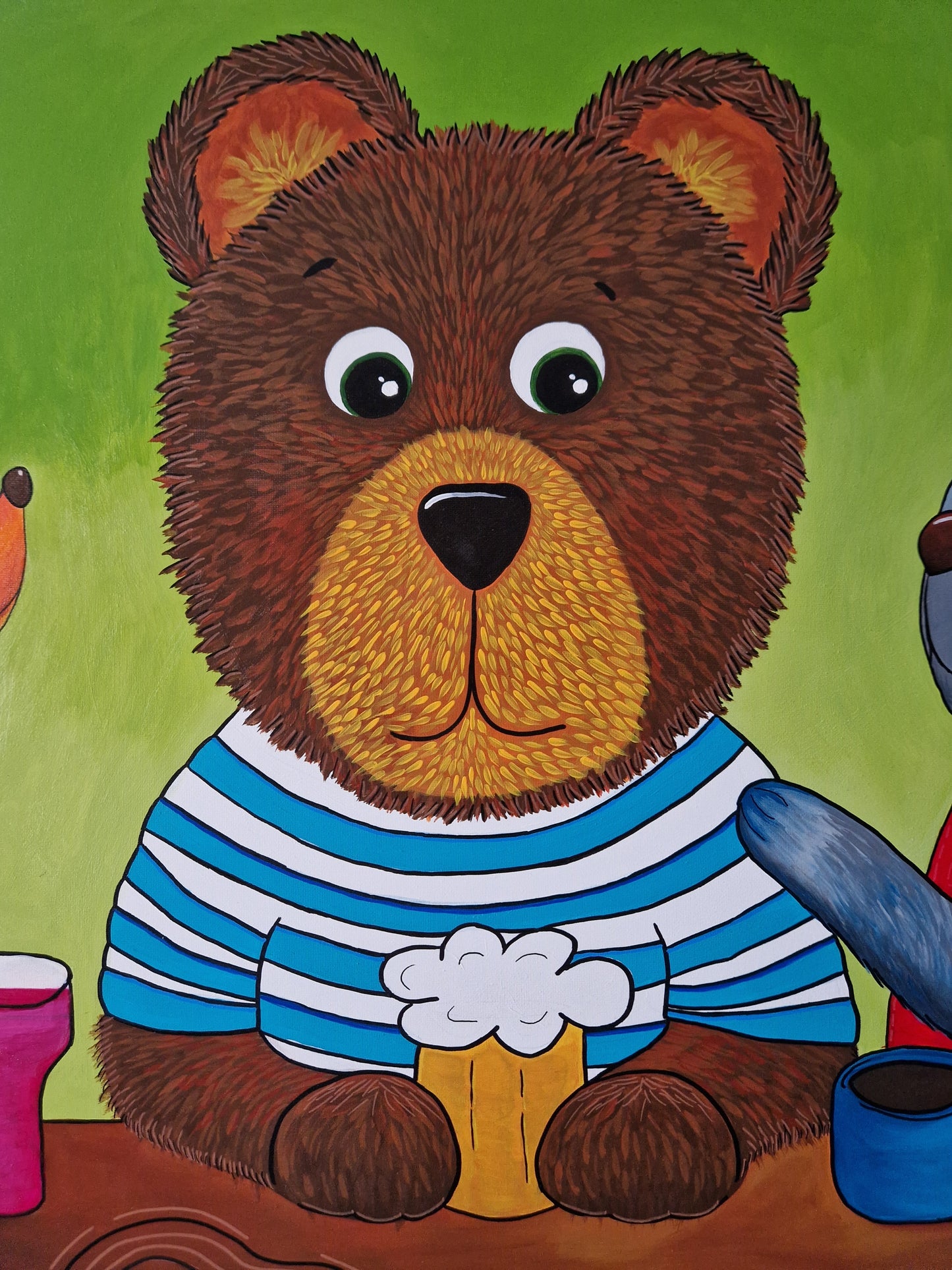detail medvěd - obraz na stěnu