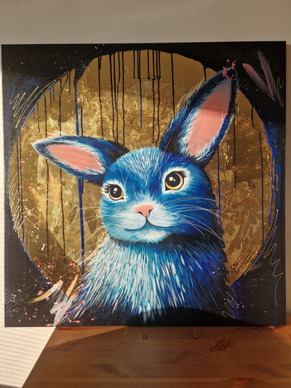Králík v úplňku - 90x90cm