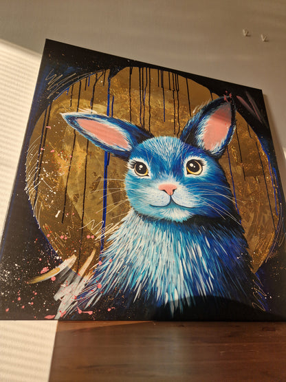 Králík v úplňku - 90x90cm
