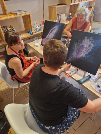 Workshop malování akrylem s tématem VESMÍR II.