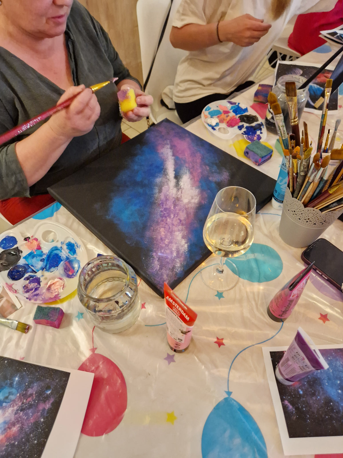 Workshop malování akrylem s tématem VESMÍR II.
