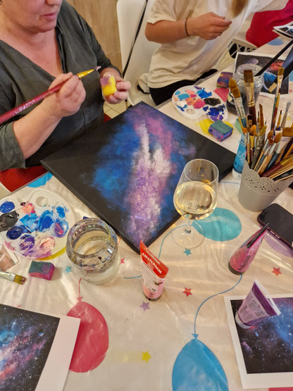 Workshop malování akrylem s tématem VESMÍR II.