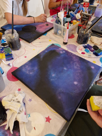 Workshop malování akrylem s tématem VESMÍR II.