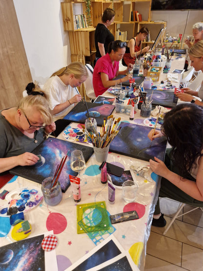 Workshop malování akrylem s tématem VESMÍR II.
