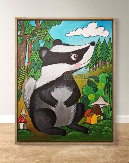 Jezevec Karel - autorský obraz 40x50cm
