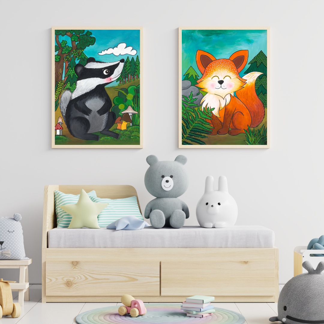 PDF ilustrace lesní zvířátka ihned k tisku