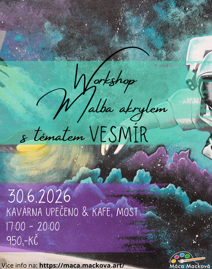 Workshop malování akrylem s tématem VESMÍR