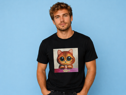 Černé tričko "The Rich Cat" vel. XXL