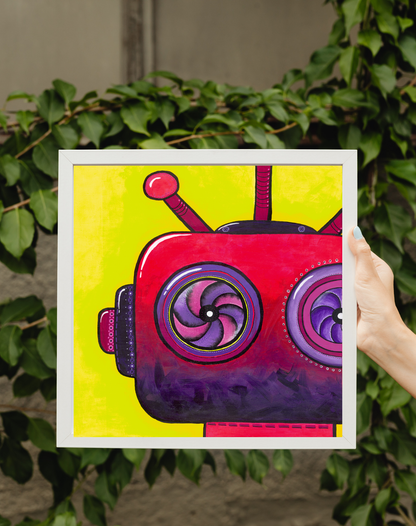 barevný hravý robot - plakát do dětského pokojíčku PDF