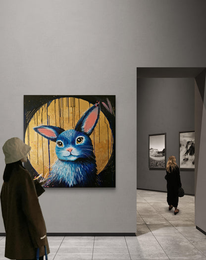 Králík v úplňku - 90x90cm