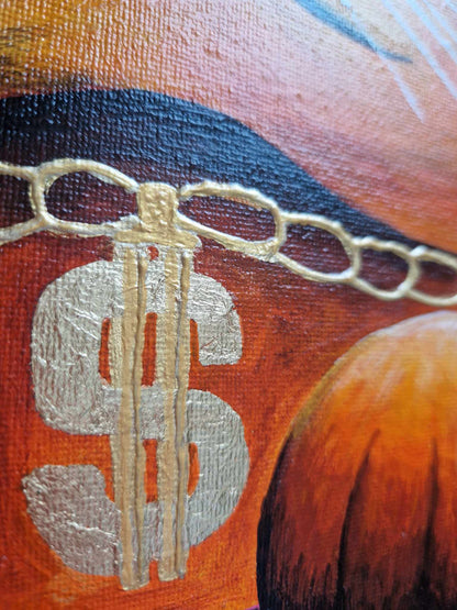 dolar - originální malba