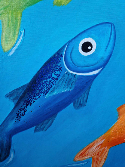 Proti proudu - 100x100cm