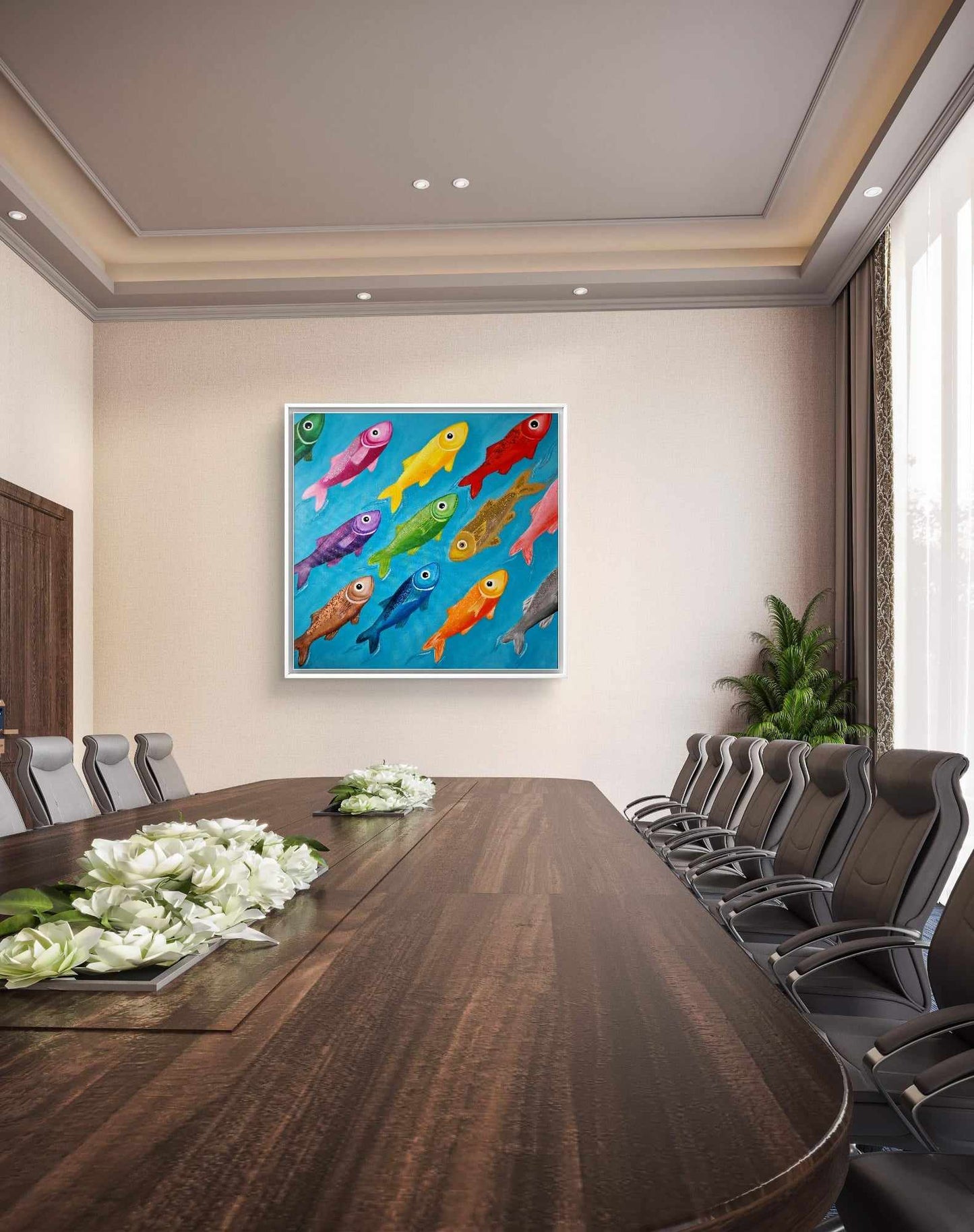 Proti proudu - 100x100cm