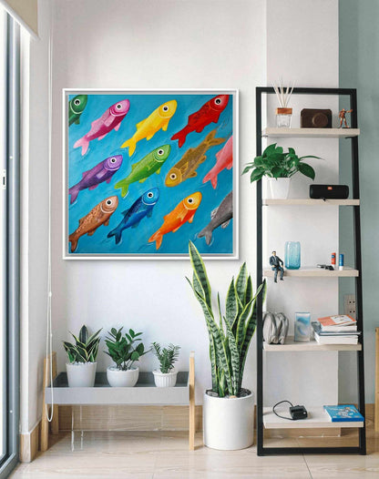 Proti proudu - 100x100cm