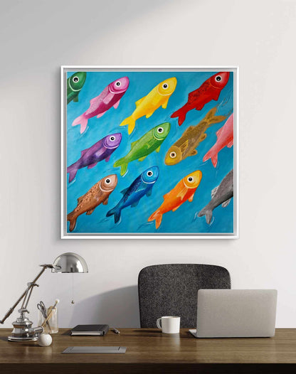 Proti proudu - 100x100cm
