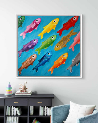 Proti proudu - 100x100cm