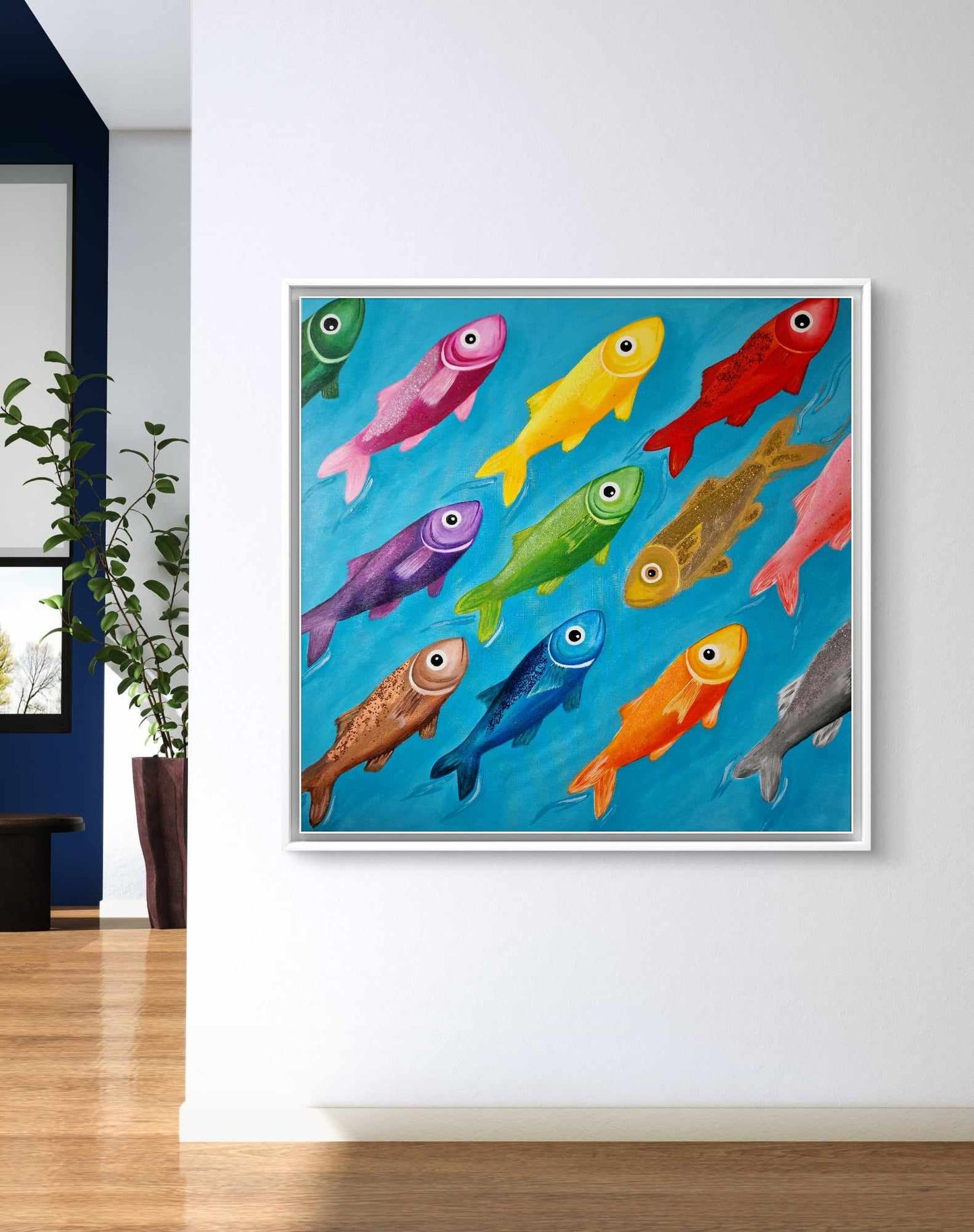 Proti proudu - 100x100cm