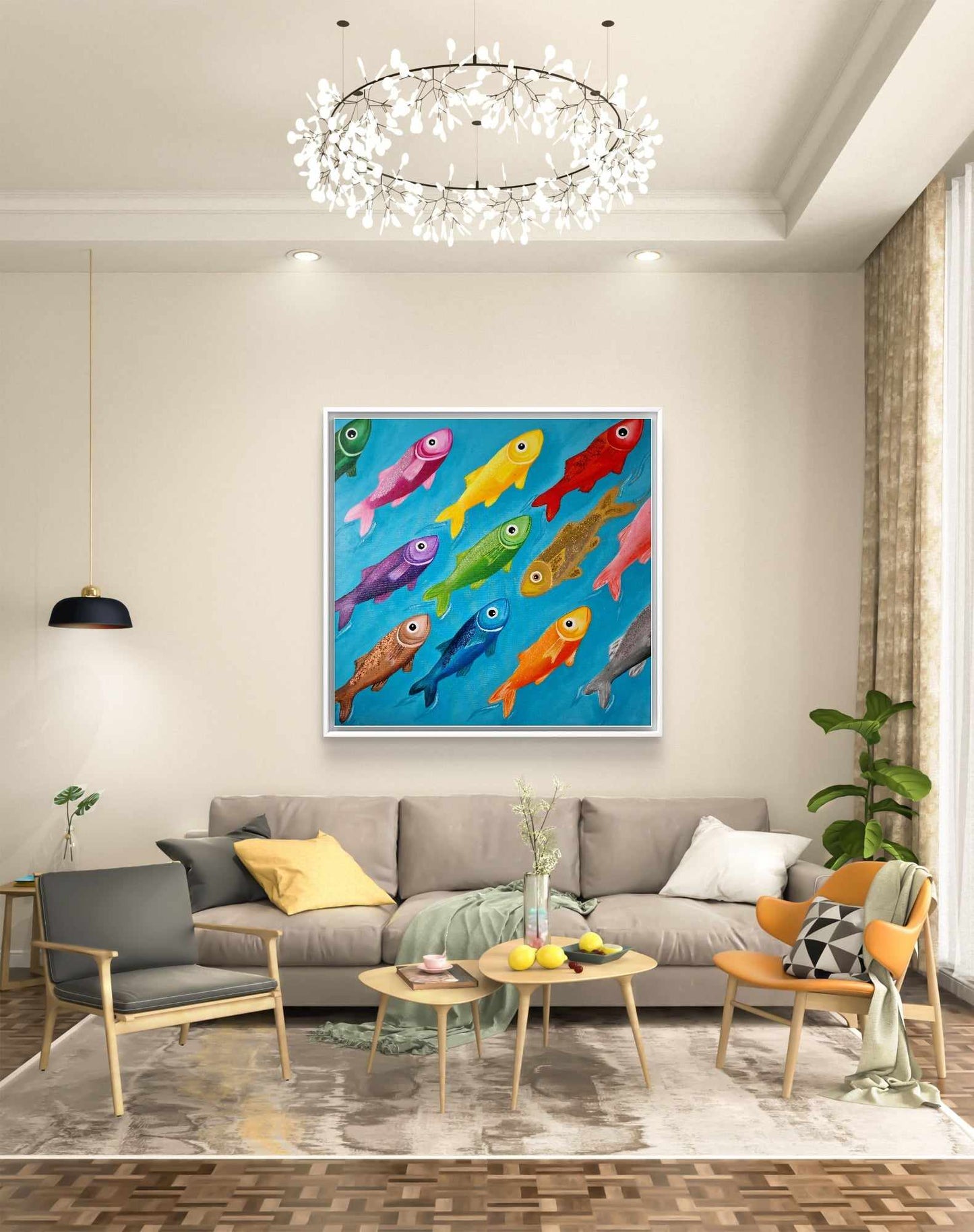 Proti proudu - 100x100cm