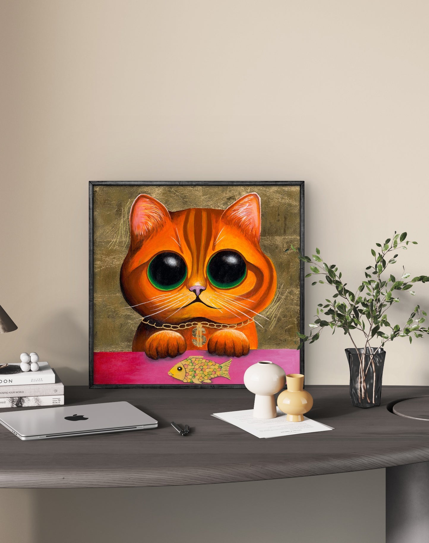 Autorský dětský plakát PDF The Rich Cat