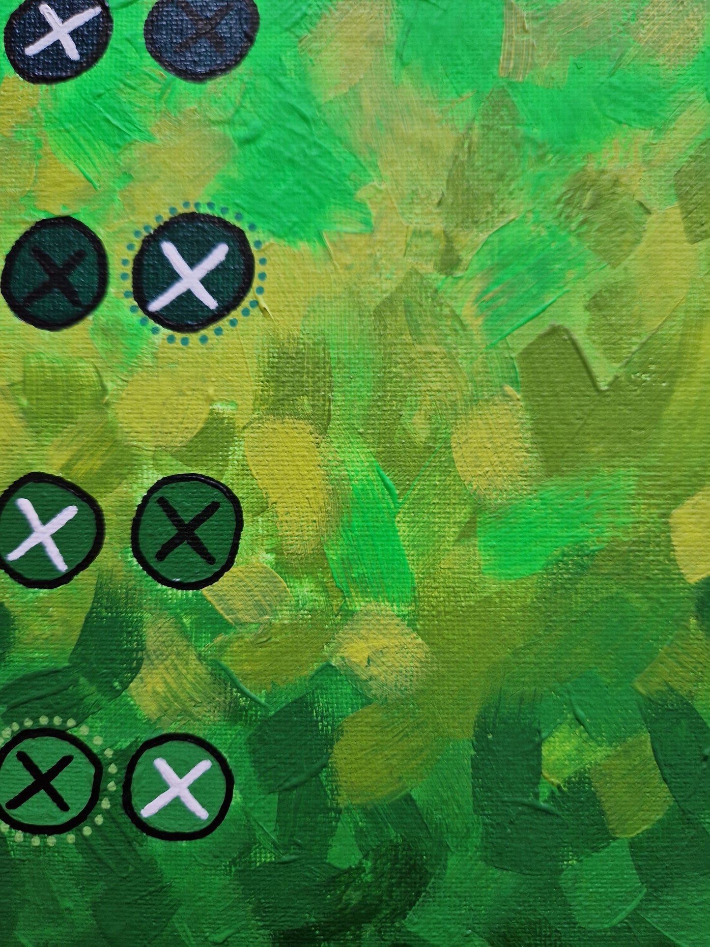 malba akrylem - robot, detail