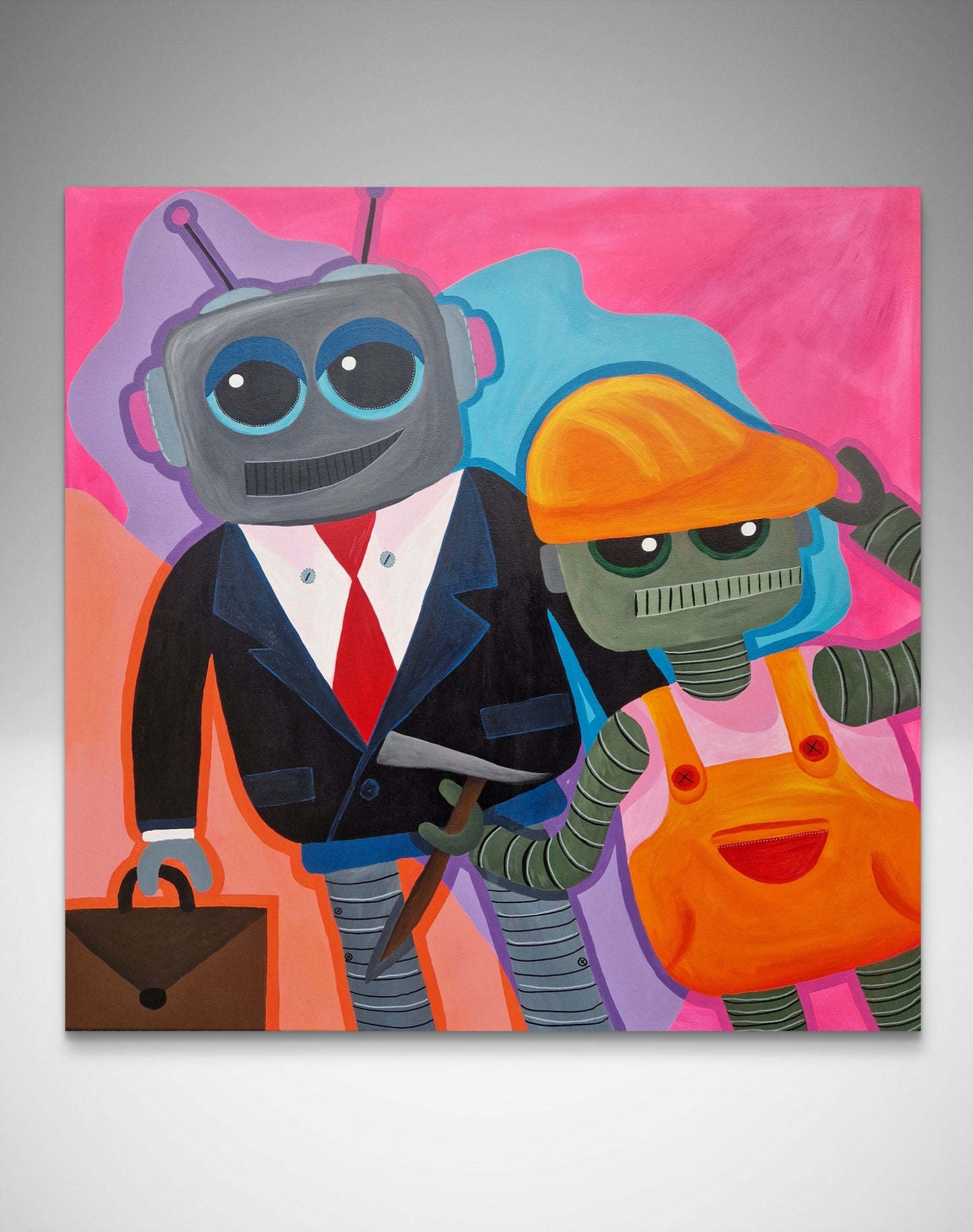originální obraz roboti akryl