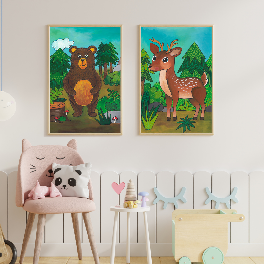 PDF plakáty lesní zvířátka ihned k tisku