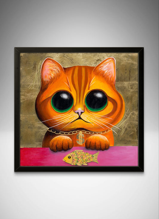 The Rich Cat - 55x55cm