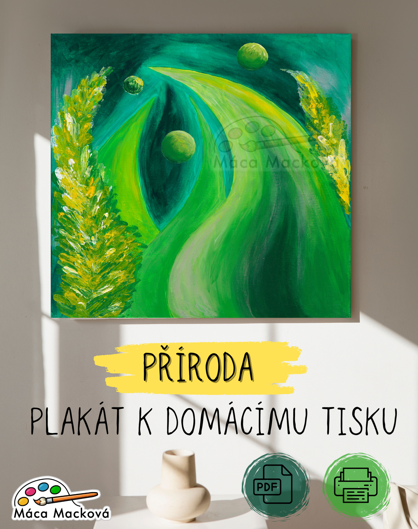"Příroda" - originální plakát PDF k tisku - 3 velikosti