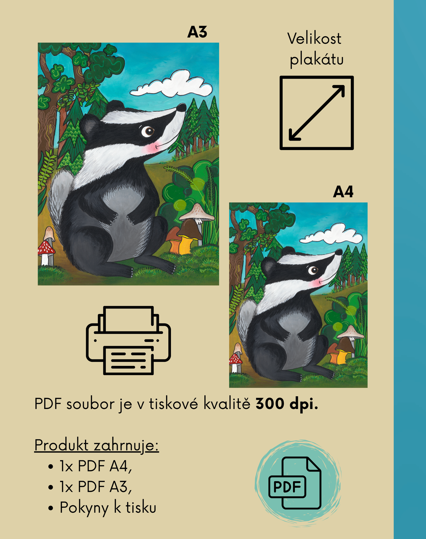 originální dětský plakát e stažení ihned PDF