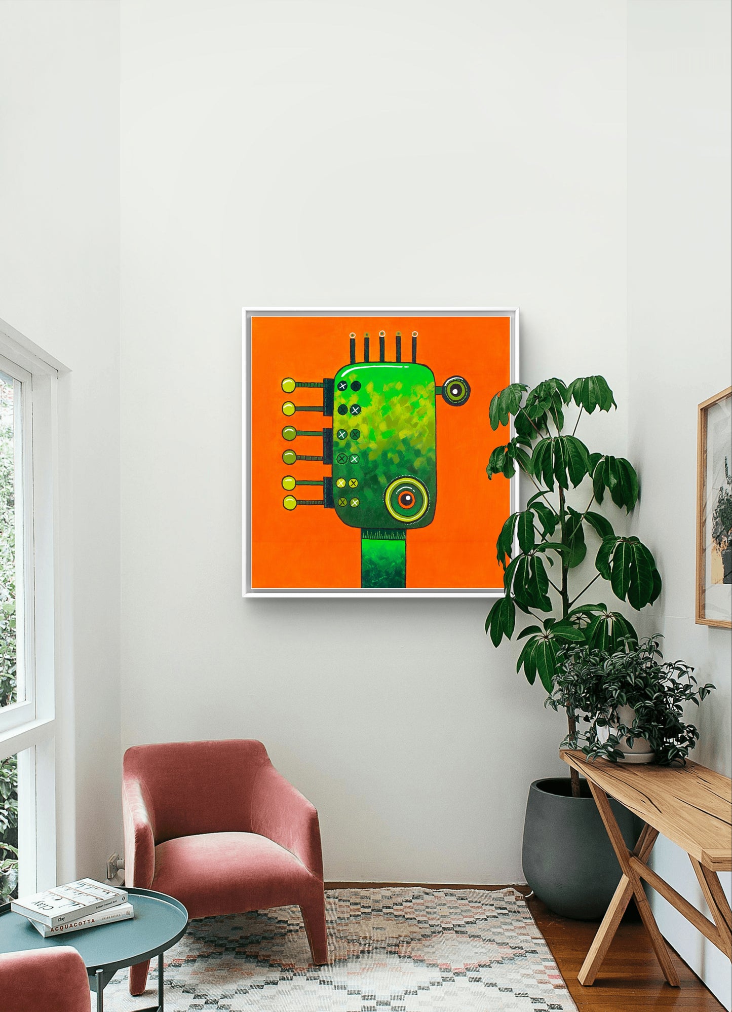 autorský obraz robot