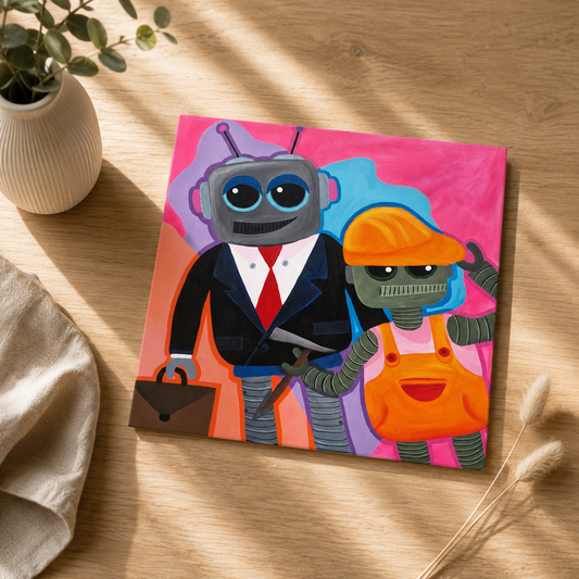 roboti - autorský print