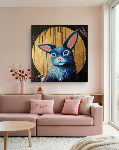 Králík v úplňku - 90x90cm
