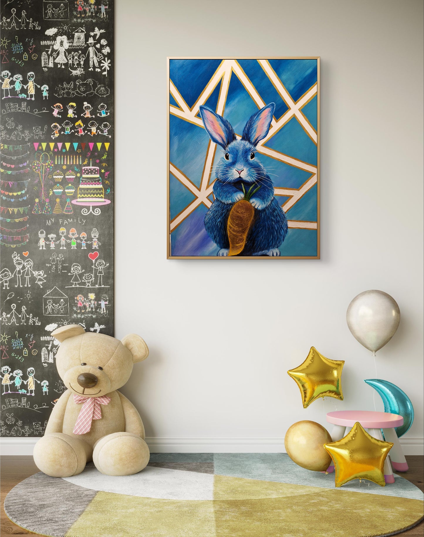 Bluey from Wonderland - 60x80cm
