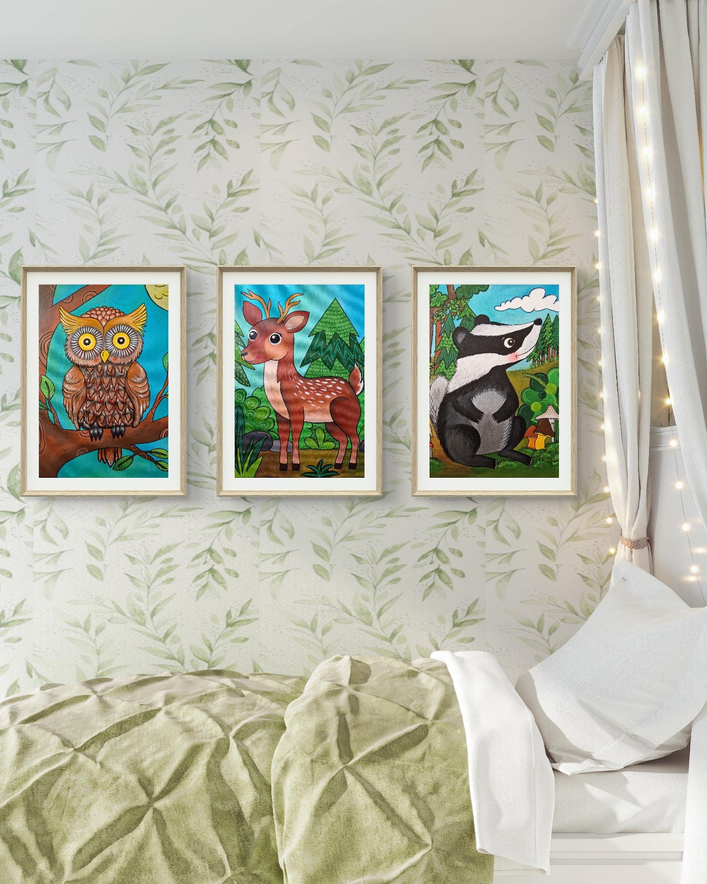 PDF obrázky lesní zvířátka ihned k tisku