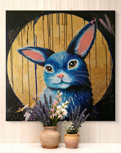 Králík v úplňku - 90x90cm