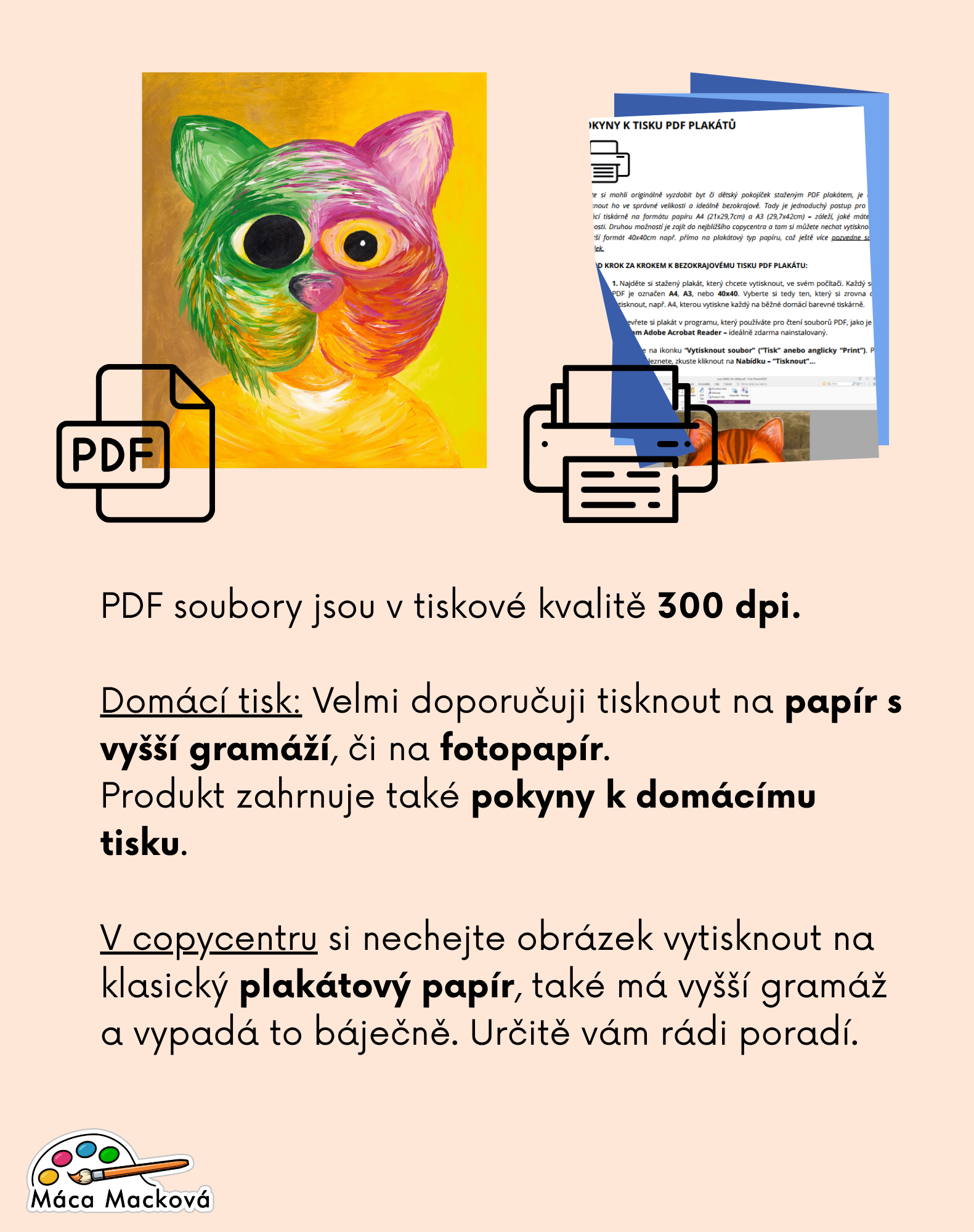 Rozpolcený kocour - originální obrázek na zeď