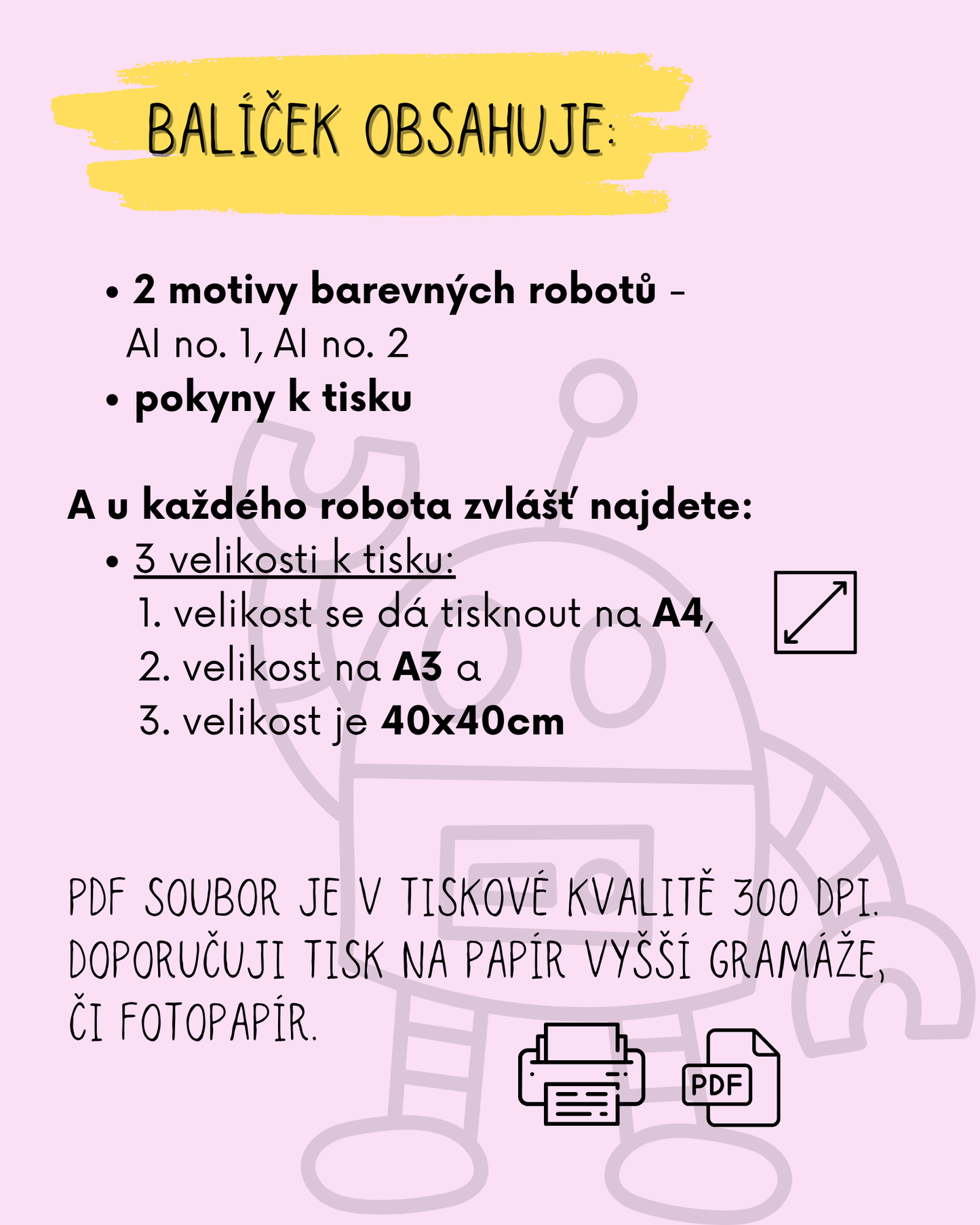 Robotické DUO - výhodný balíček 2 PDF plakátů