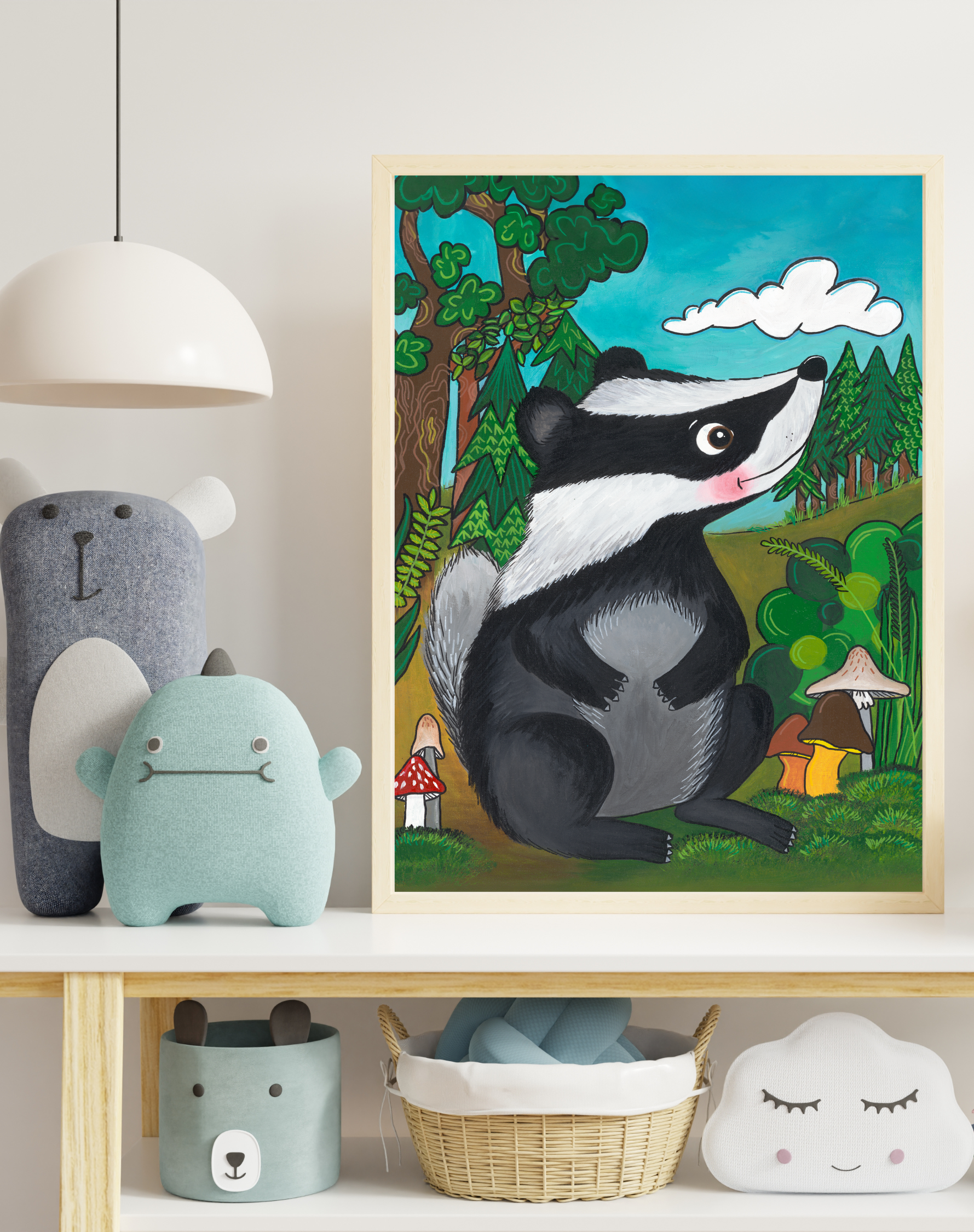 autorský dětský print jezevec Karel PDF