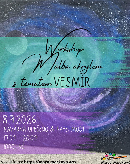 Workshop malování akrylem s tématem VESMÍR II.