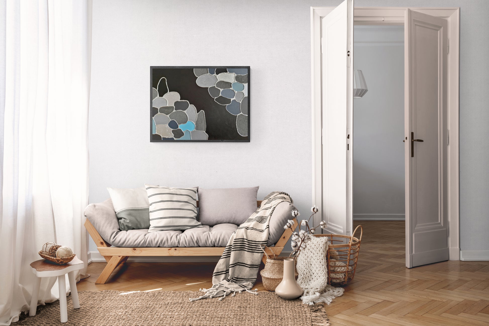 originální malovaný obraz - abstrakce Stones